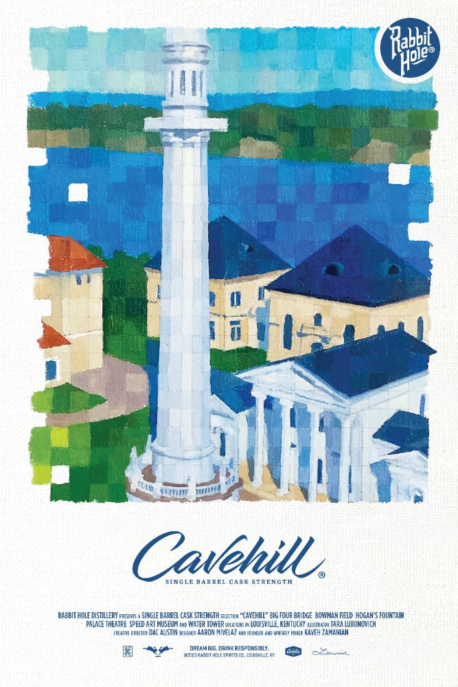 Landmarks Water Tower Print by Lubonovich - 24"x36" - Rabbit Hole Distillery