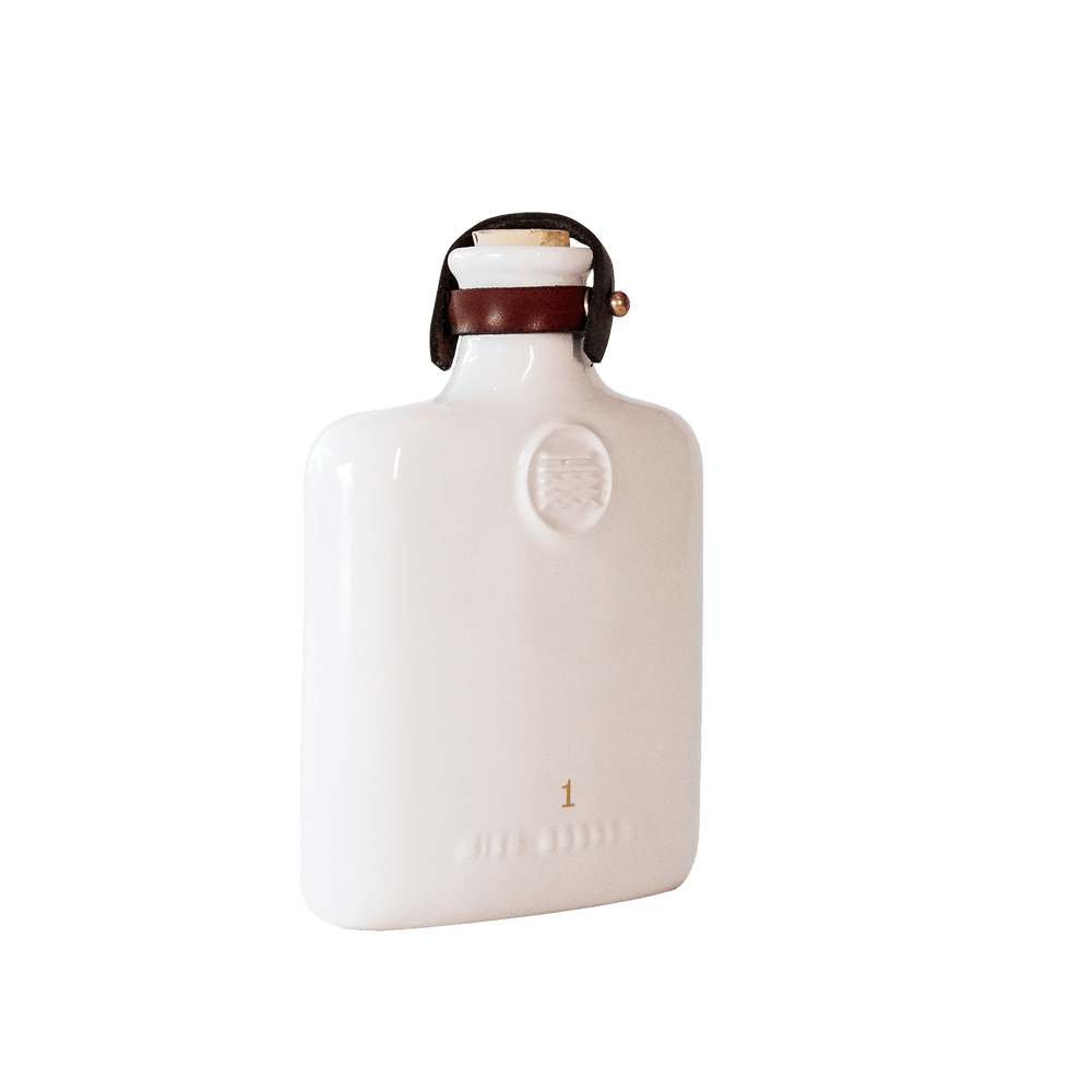 Misc. Goods Co. Ceramic Flask in Ivory - [Bourbon and Whiskey]