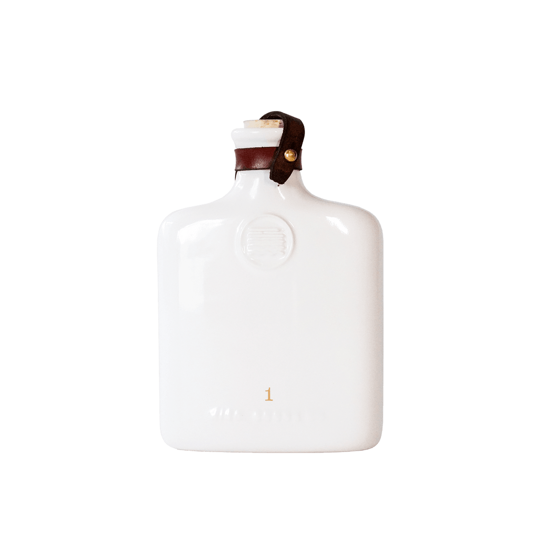 Misc. Goods Co. Ceramic Flask in Ivory - [Bourbon and Whiskey]