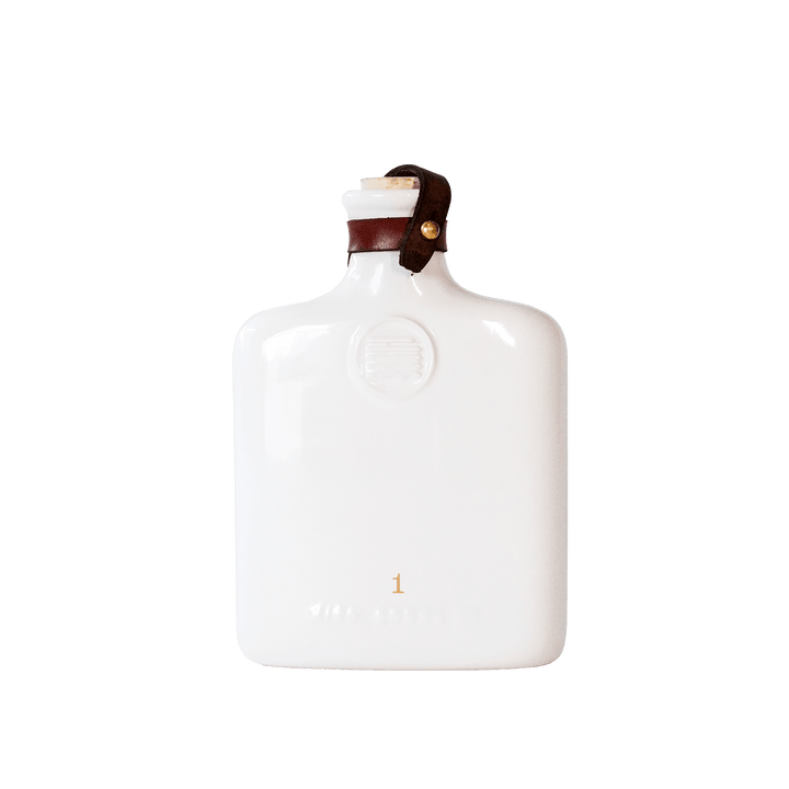 Misc. Goods Co. Ceramic Flask in Ivory - [Bourbon and Whiskey]