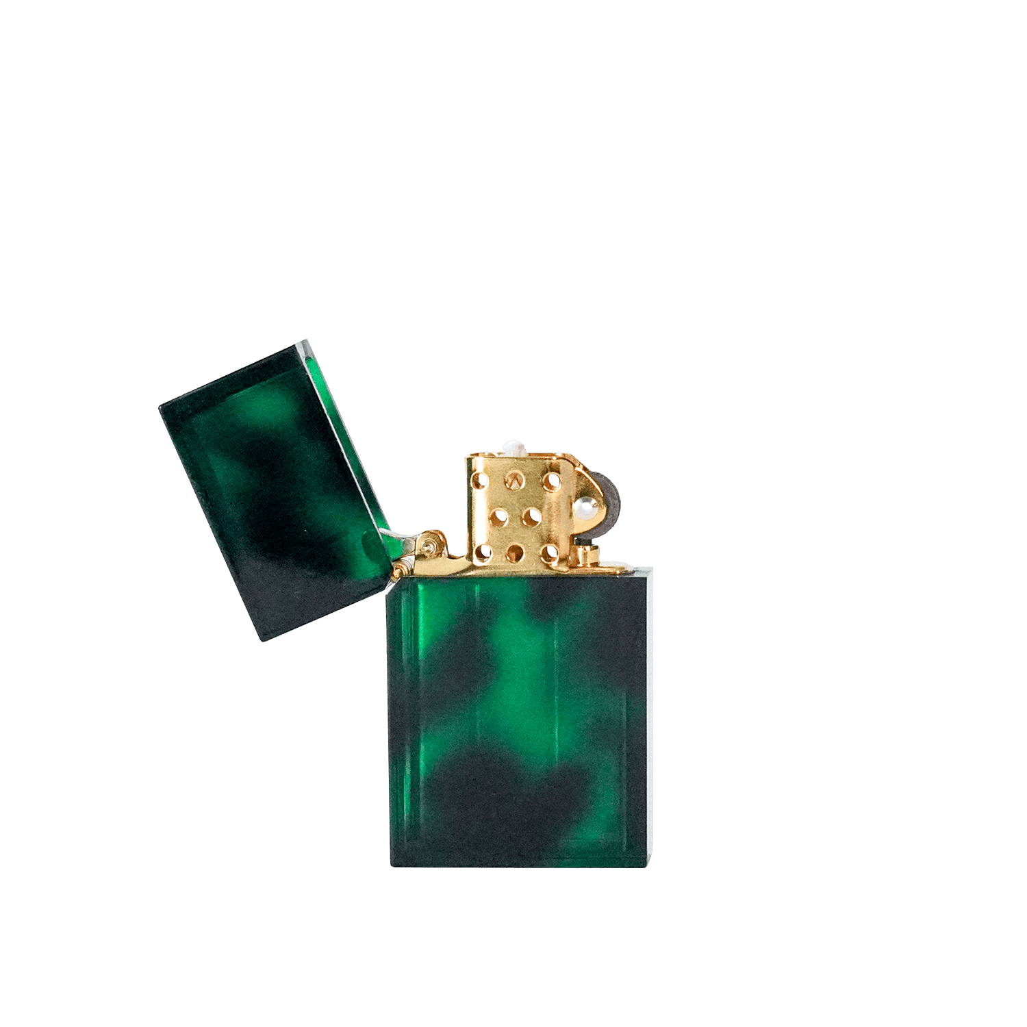 Tsubota Hard Edge Marble Lighter in Green Tortoise - [Bourbon and Whiskey]