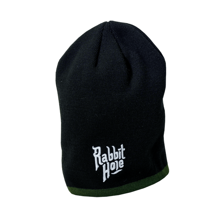 Rabbit Hole Black Beanie - [Bourbon and Whiskey]