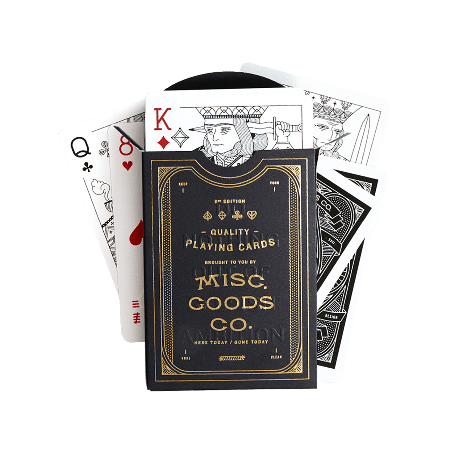 (Black) Misc. Goods Co. Playing Cards - [Bourbon and Whiskey]