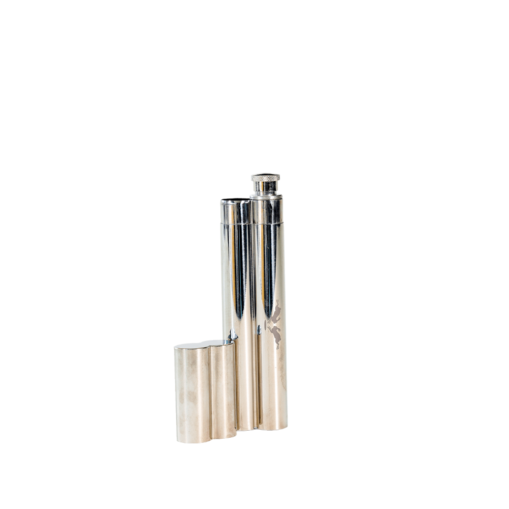 Stainless Steel Cigar Flask - [Bourbon and Whiskey]