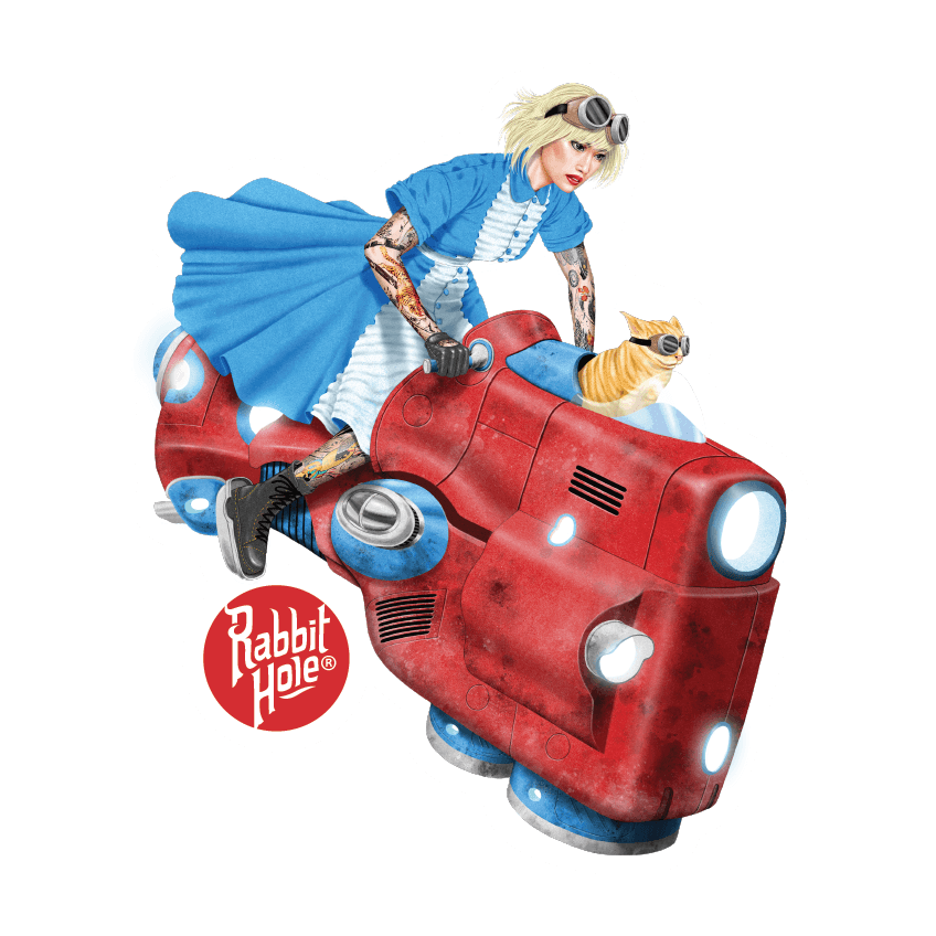 Alice by Jason Raish Sticker - Rabbit Hole Distillery