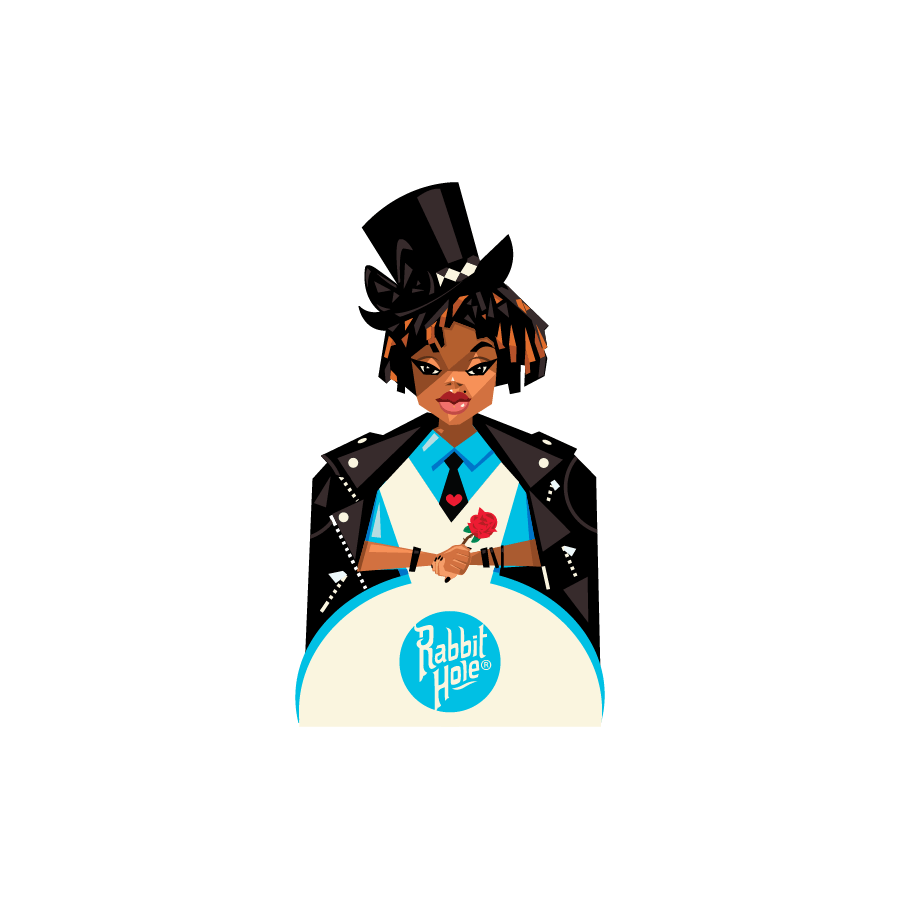 Alice by Quincy Sticker - Rabbit Hole Distillery