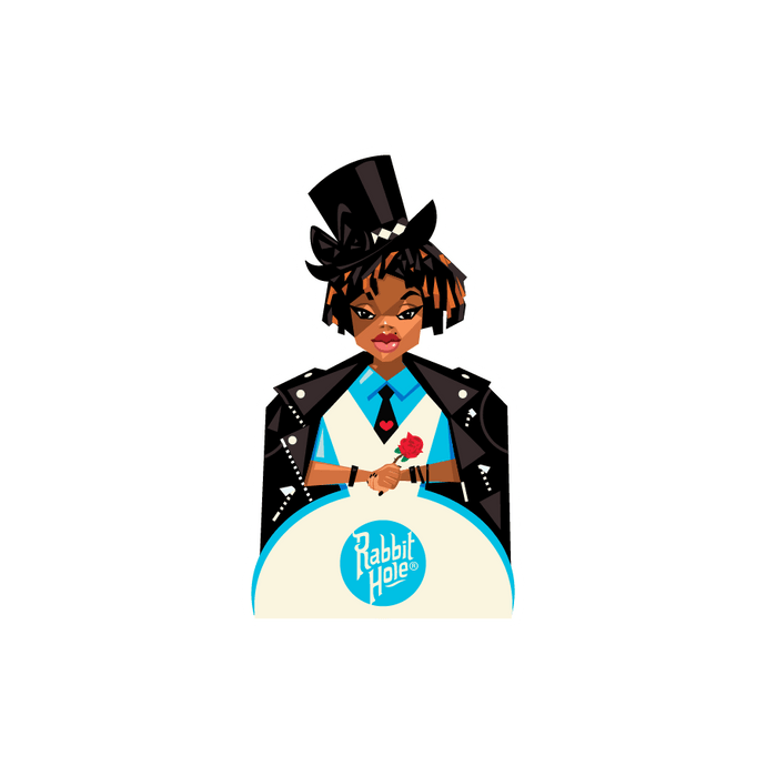 Alice by Quincy Sticker - Rabbit Hole Distillery