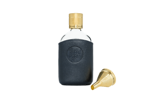 Blue Leather Flask Set - Rabbit Hole Distillery