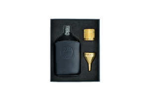 Blue Leather Flask Set - Rabbit Hole Distillery