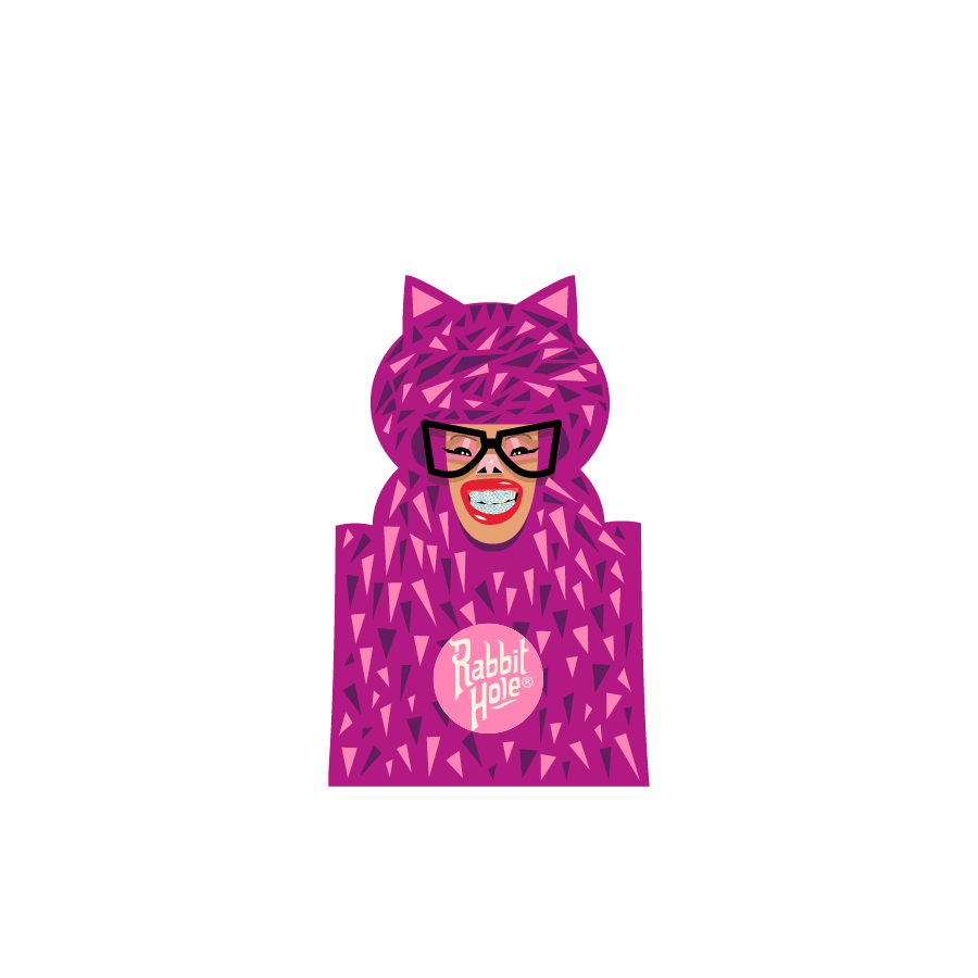 Cheshire Cat by Quincy Sticker - Rabbit Hole Distillery