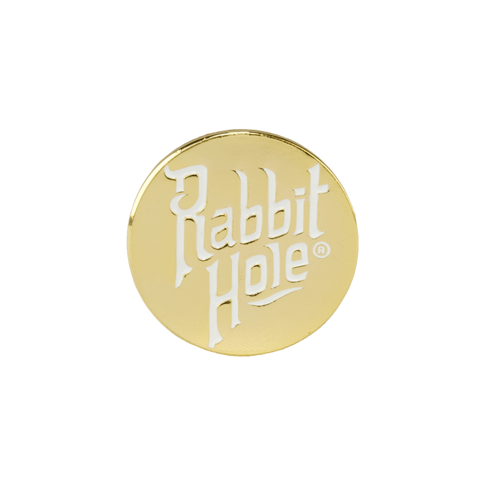 Gold Logo Enamel Pin - Rabbit Hole Distillery
