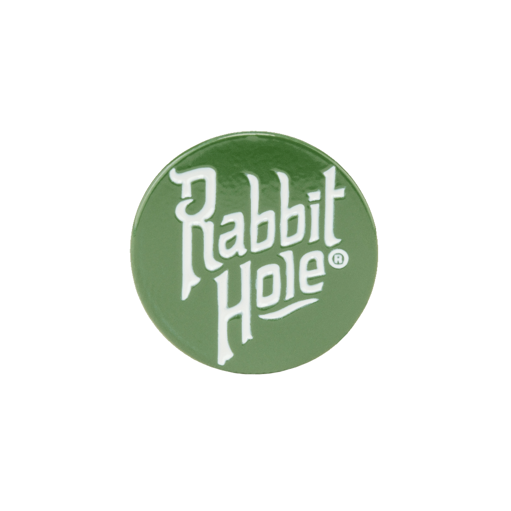 Green Logo Enamel Pin - Rabbit Hole Distillery