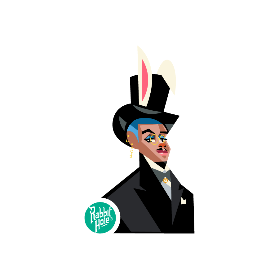 March Hare by Quincy Sticker - Rabbit Hole Distillery