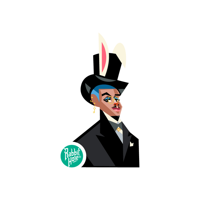 March Hare by Quincy Sticker - Rabbit Hole Distillery