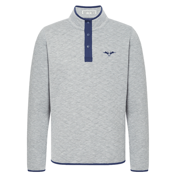 Sullivan Pullover in Gray and Navy - Rabbit Hole Distillery